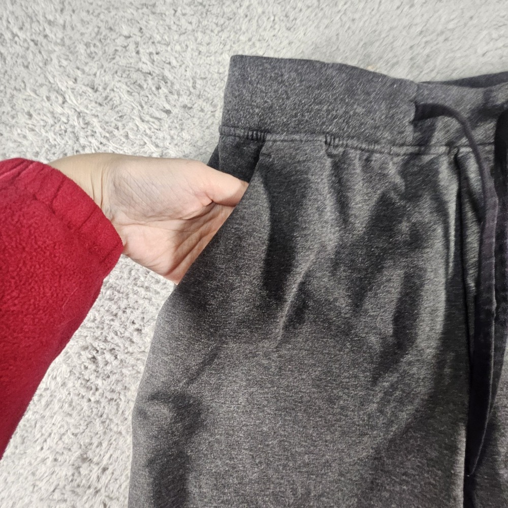 Lululemon Gray City Sweat Shorts Mens M Drawstring Pull On Zip Pockets Logo Gym - Picture 3 of 12